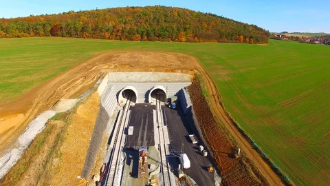 Railroad construction site Video stock 101080031