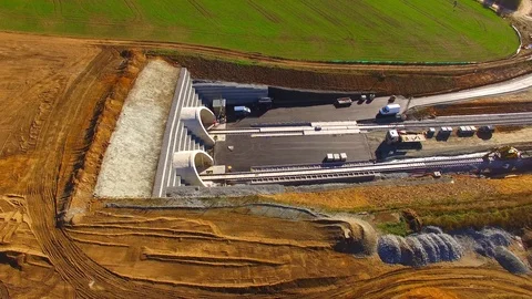 Railroad construction site Video stock 101080087