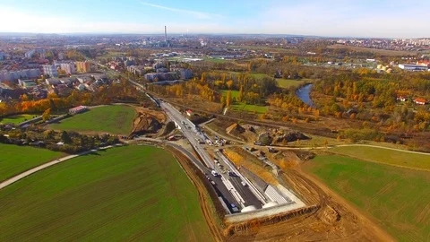 Railroad construction site Stock-Footage 101084615