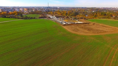 Railroad construction site Stock Footage 101085013