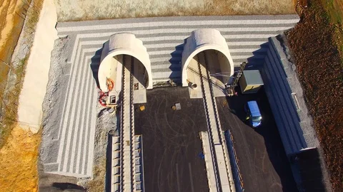 Railroad construction site Stock Footage 101085127