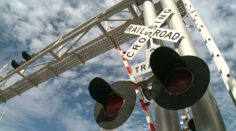 Railroad crossing Stock Footage 529010