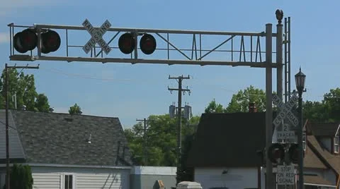 Railroad crossing Stock Footage 11513493