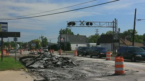 Railroad crossing Stock Footage 11513640