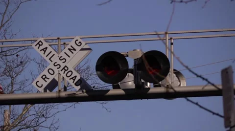 Railroad crossing Stock Footage 67970007