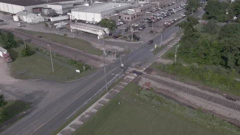 Railroad crossing Stock Footage 110590099