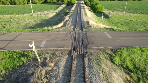 Railroad Crossing 库存影片 155560216