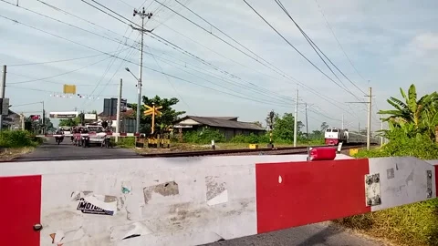 Railroad crossing Stock Footage 241728100