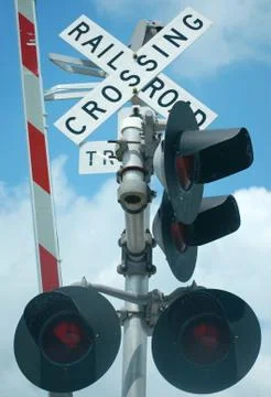 Railroad Crossing Fotos de archivo