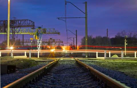 Railroad crossing Stock Photos