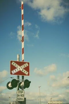 Railroad Crossing Signal Stock Photos