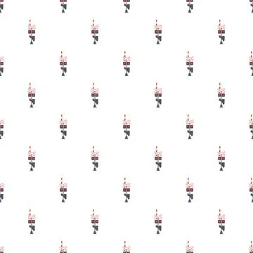 Railroad crossing signal seamless pattern on white background Stock Illustration