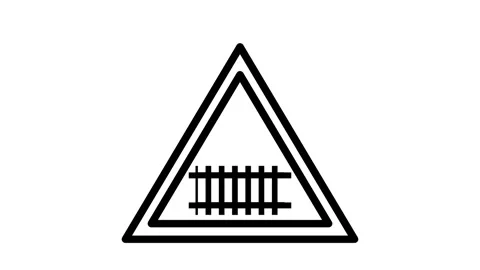 Railroad Crossing Warning Stock Footage 335641932