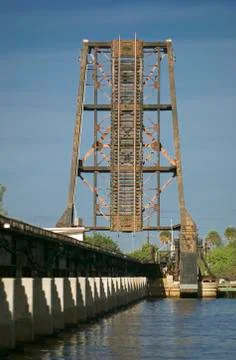 Railroad drawbridge Stock Photos