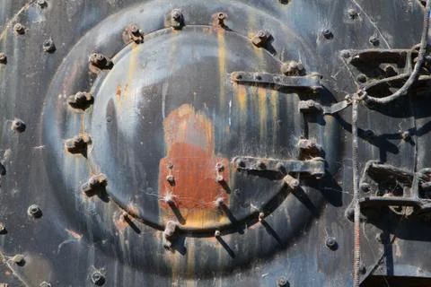 Railroad engine front Stock Photos