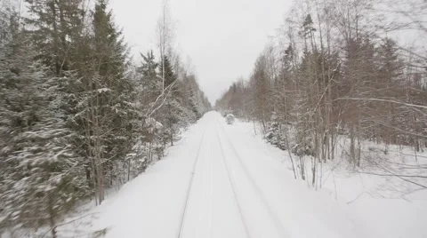 Railroad in the forest Stock Footage 64550248