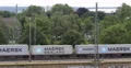Railroad Freight Maersk Containers Cargo Train International Shipping Railway 4k or 4k+ Resolution