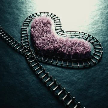 Railroad heart. Stock Illustration