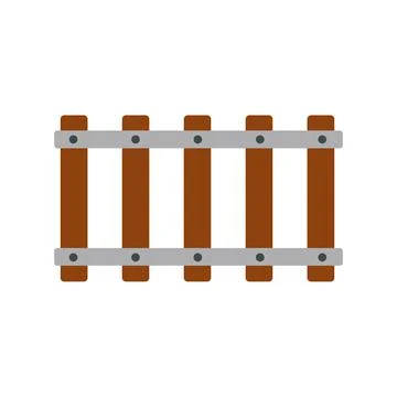 Railroad icon flat イラスト素材