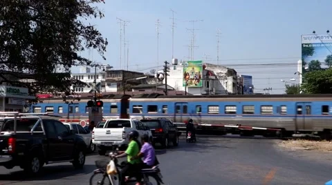 Railroad Intersection Stock Footage 46669837