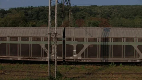 Railroad line from the train´s window Stock Footage 93960906