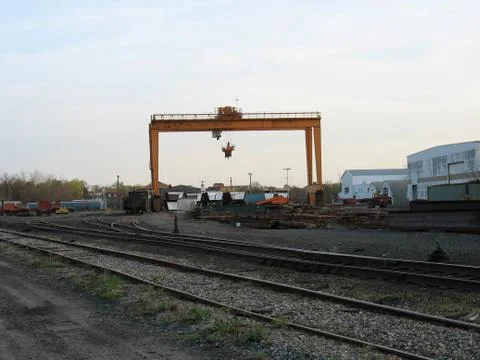 Railroad loading station Stock Photos