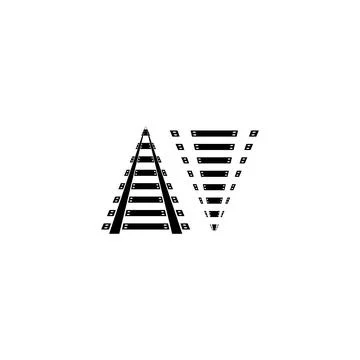 Railroad logo template 스톡 일러스트