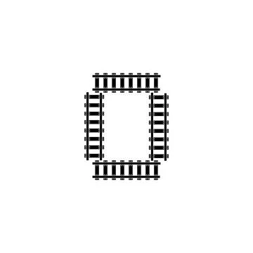 Railroad logo template Stock Illustration