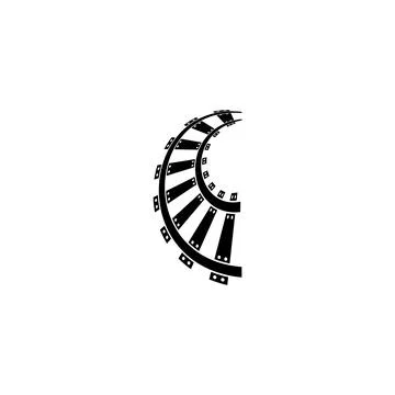 Railroad logo template Stock Illustration