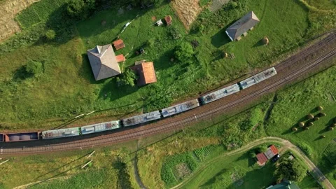 Railroad in the mountains Stock Footage 157551333