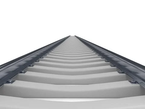 Railroad over white background 스톡 일러스트