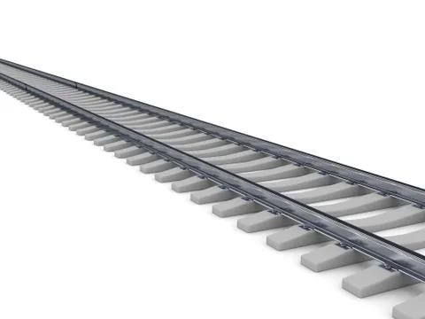 Railroad over white background 스톡 일러스트
