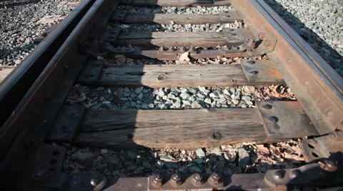 Railroad pan up Stock Footage 1218643