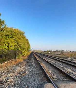 Railroad Path Perspective Foto stock