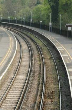 Railroad platform Stock Photos