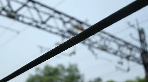 Railroad Power Lines Video stock 22304794