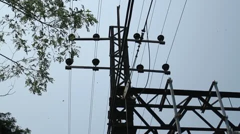 Railroad Power Lines Video stock 22304795