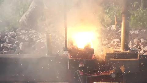 Railroad restoration process Stock Footage 141515478