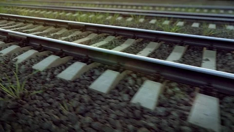 Railroad, side camera loop, 3D animation Stock Footage 82751006