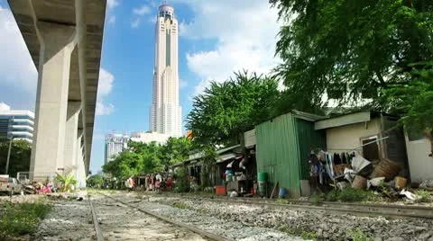 Railroad Slums Video stock 10593734