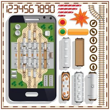 Railroad station. Illustrazione stock