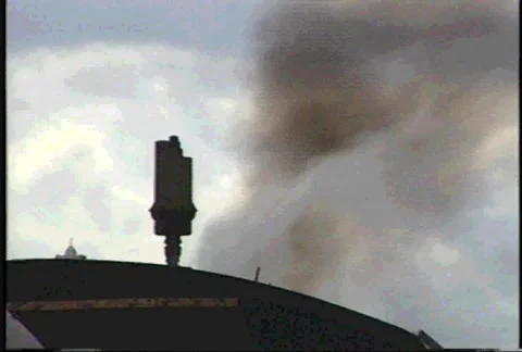 Railroad, steam train, steam and smoke Stock Footage