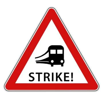 Railroad strike Stock Illustration