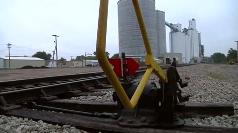 Railroad switch with Coop Stock-Footage 43897996