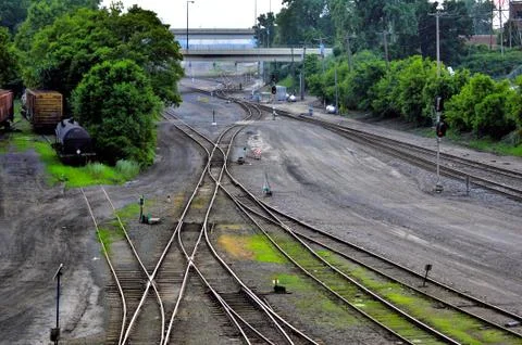 Railroad Switch Yard Stock Photos