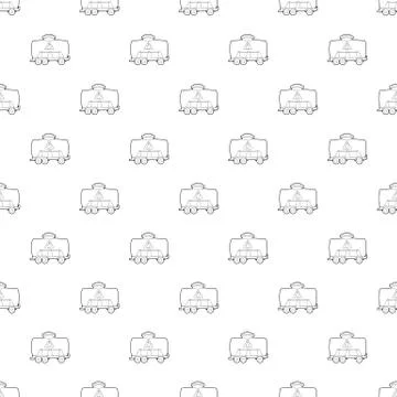 Railroad tank pattern vector seamless Illustrazione stock