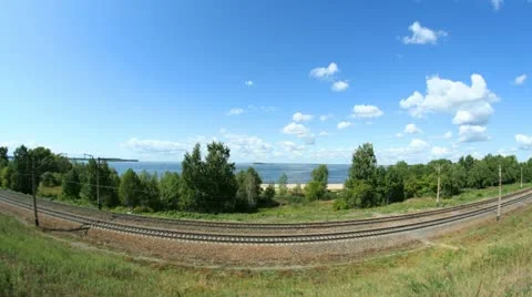 Railroad time lapse Video stock 18186201