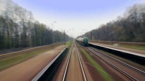 Railroad Timelapse Stock Footage 22925537