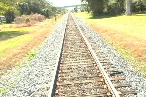 Railroad Track (camera cranes down) 動画素材 332431