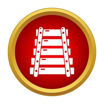 Railroad track icon design representing logistics and travel Stock Illustration